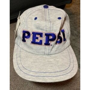Vintage 90s Pepsi Trucker Men’s Hat Gray One-Size 6 Panel Sewn Baseball Cap New!